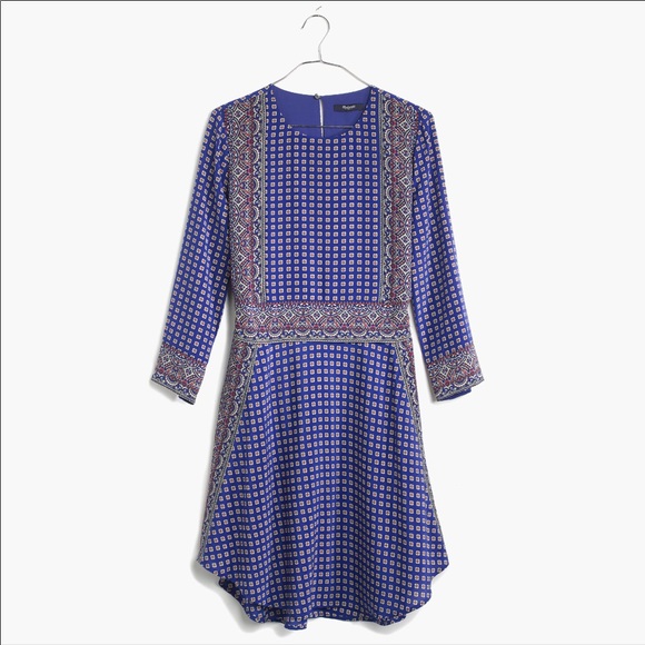 Madewell Dresses & Skirts - 🎉SALE🎉Madewell Silk Tee Dress in Ascot Grid